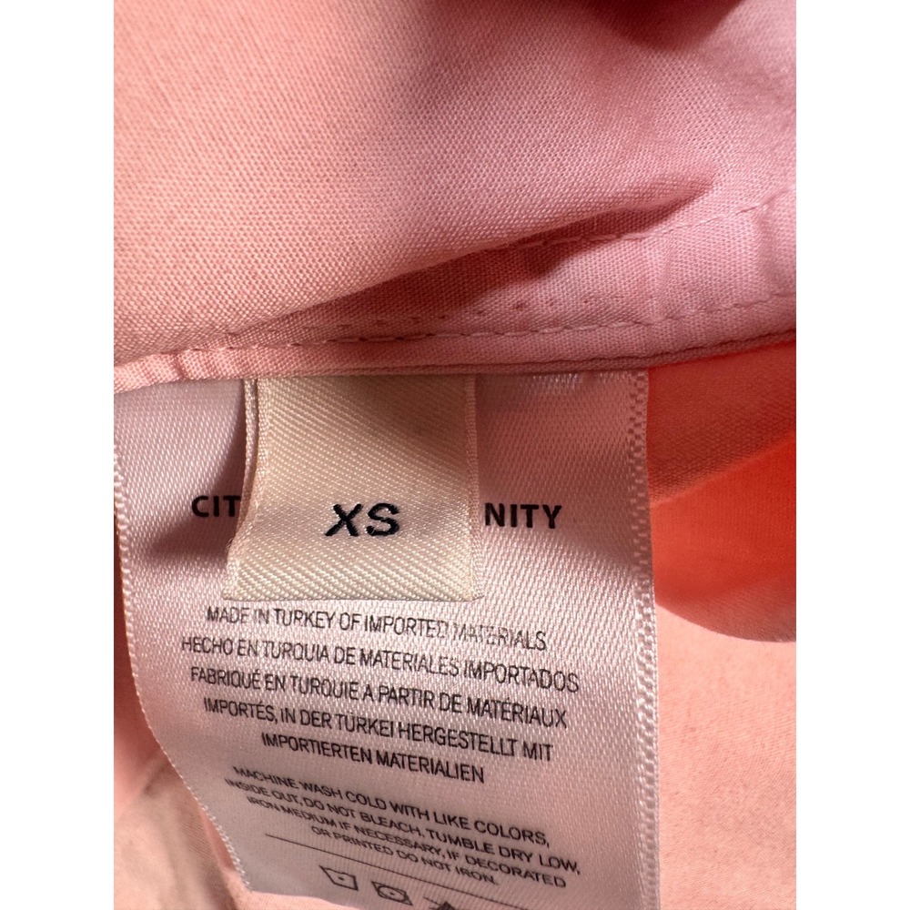 Citizens of Humanity Womens XS Peach Pink Button Down Roll Tab Sleeve Shirt - Picture 8 of 10